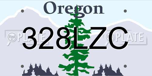 328LZC Oregon License Plate
