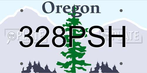328PSH Oregon License Plate