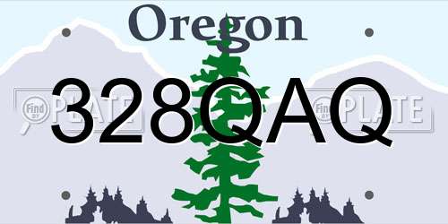 328QAQ Oregon License Plate