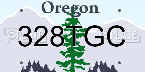 328TGC Oregon License Plate