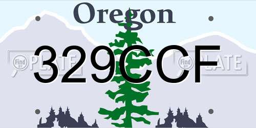 329CCF Oregon License Plate