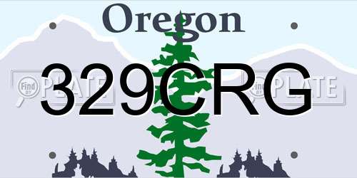 329CRG Oregon License Plate