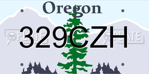 329CZH Oregon License Plate