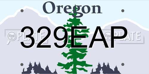 329EAP Oregon License Plate