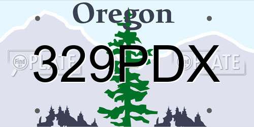 329PDX Oregon License Plate