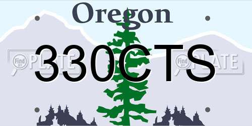 330CTS Oregon License Plate