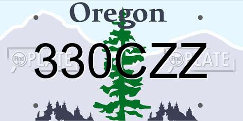 330CZZ Oregon License Plate