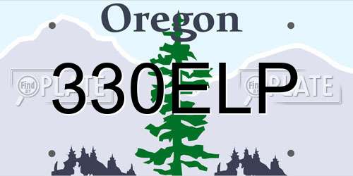 330ELP Oregon License Plate