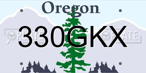 330GKX Oregon License Plate