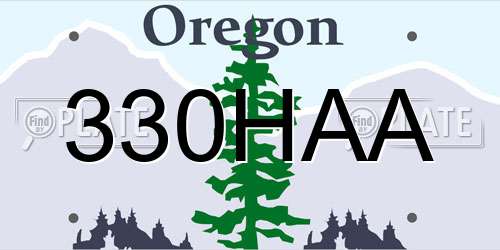 330HAA Oregon License Plate