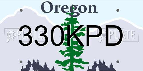 330KPD Oregon License Plate