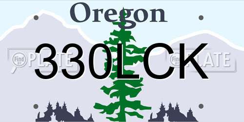 330LCK Oregon License Plate