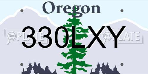 330LXY Oregon License Plate