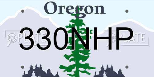 330NHP Oregon License Plate