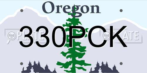 330PCK Oregon License Plate