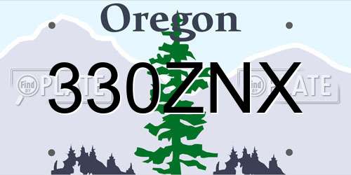 330ZNX Oregon License Plate