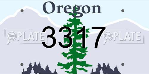 3317 Oregon License Plate