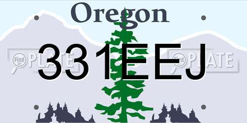 331EEJ Oregon License Plate