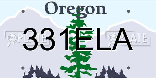 331ELA Oregon License Plate