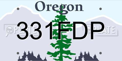331FDP Oregon License Plate