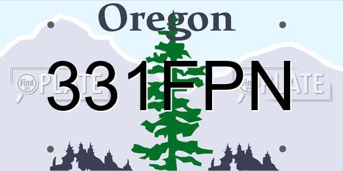 331FPN Oregon License Plate
