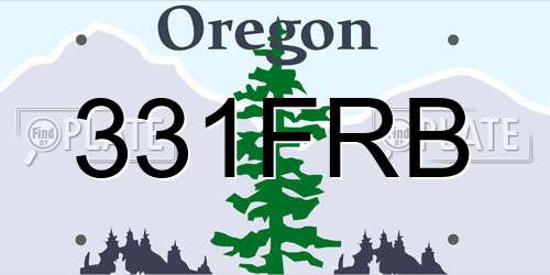 331FRB Oregon License Plate