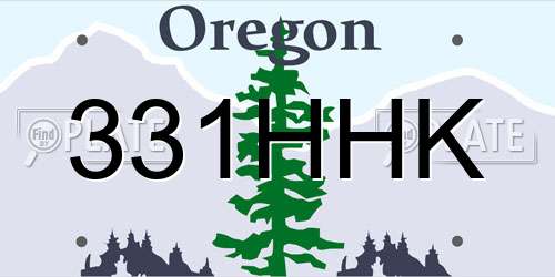 331HHK Oregon License Plate