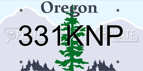 331KNP Oregon License Plate
