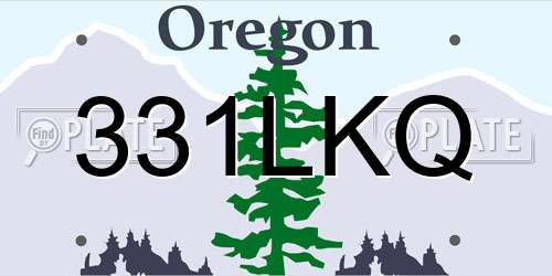 331LKQ Oregon License Plate