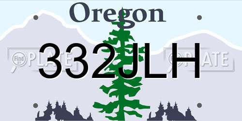 332JLH Oregon License Plate