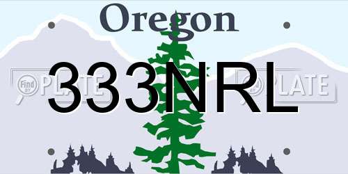 333NRL Oregon License Plate