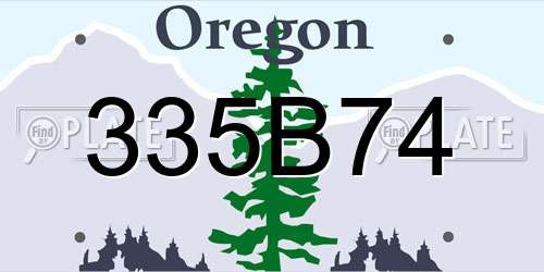 335B74 Oregon License Plate