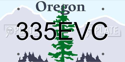 335EVC Oregon License Plate