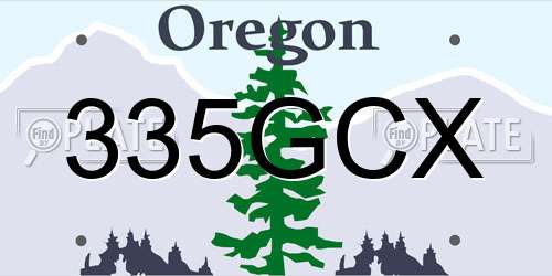 335GCX Oregon License Plate