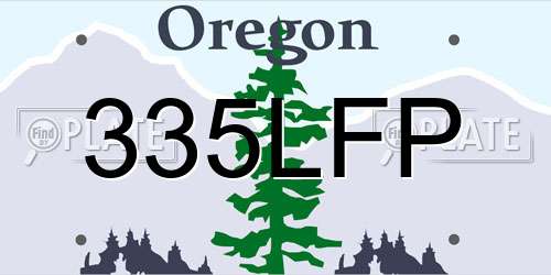 335LFP Oregon License Plate