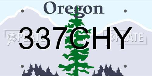 337CHY Oregon License Plate