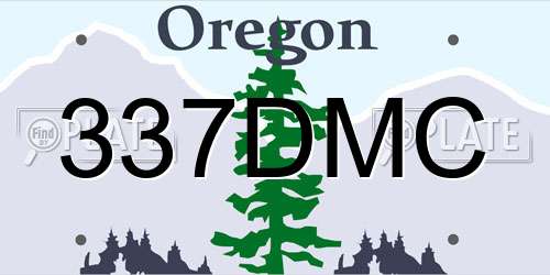 337DMC Oregon License Plate