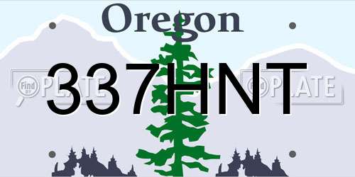 337HNT Oregon License Plate
