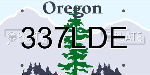 337LDE Oregon License Plate