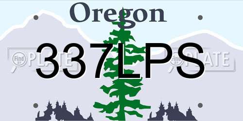 337LPS Oregon License Plate