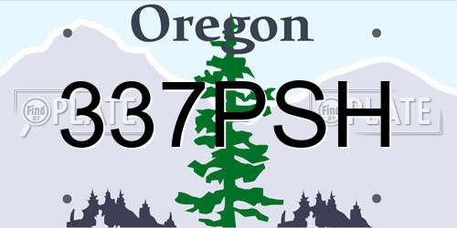 337PSH Oregon License Plate