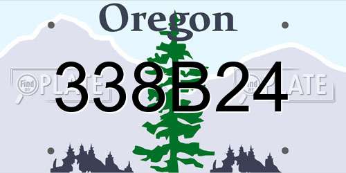 338B24 Oregon License Plate