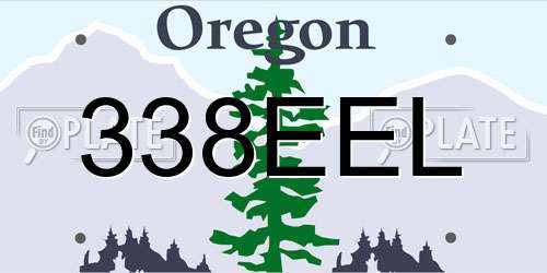 338EEL Oregon License Plate