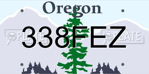 338FEZ Oregon License Plate