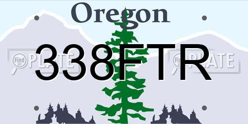 338FTR Oregon License Plate