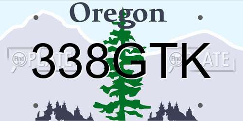 338GTK Oregon License Plate