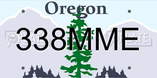 338MME Oregon License Plate