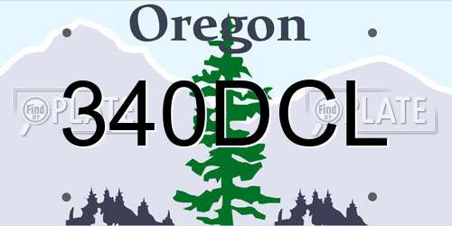 340DCL Oregon License Plate