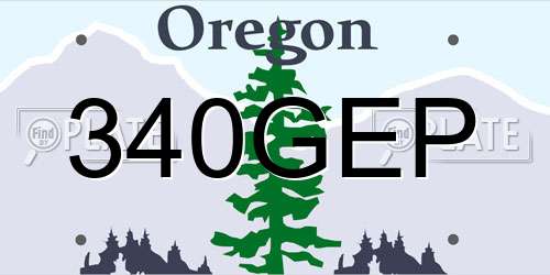 340GEP Oregon License Plate
