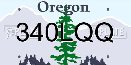 340LQQ Oregon License Plate